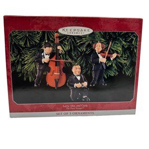 Hallmark Ornament 1998 Three Stooges Set Orchestra Larry Curly Moe Vintage